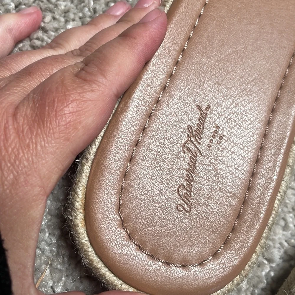 Universal thread orange tan espadrilles size 11 new